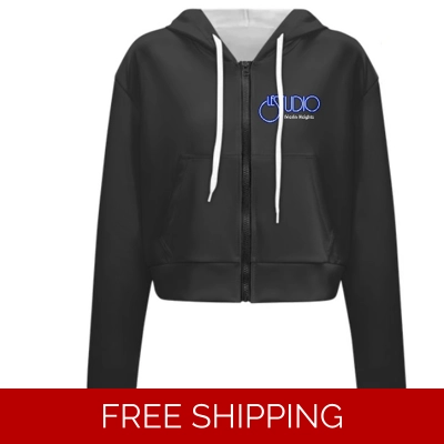 Custom Ladies Long Sleeve Cropped Hoodie Le Studio MH